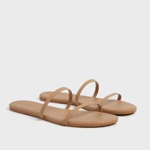 TKEES Cocobutter Vegan Matte Gemma Minimalist Summer Sandals 10 Nude